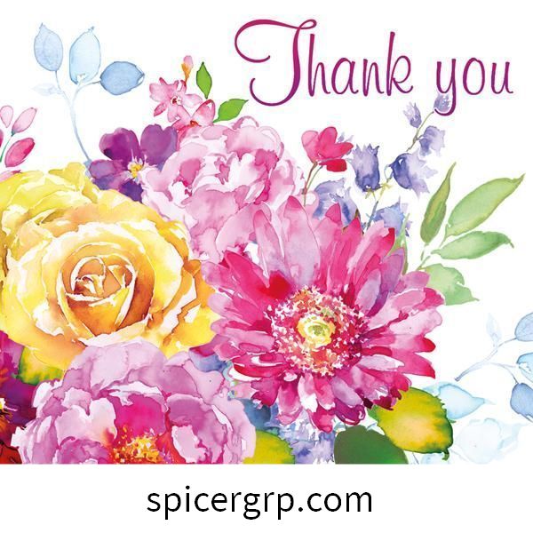 Imagens de cartões de agradecimento com flores-2