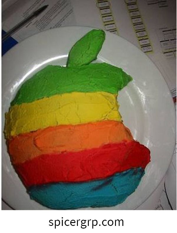 Smešna mavrična torta Apple Pics