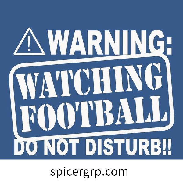 Regarder le football, ne pas déranger !!