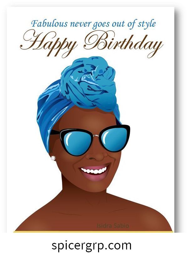 Афроамеричка срећна рођенданска пријатна слика за њу
