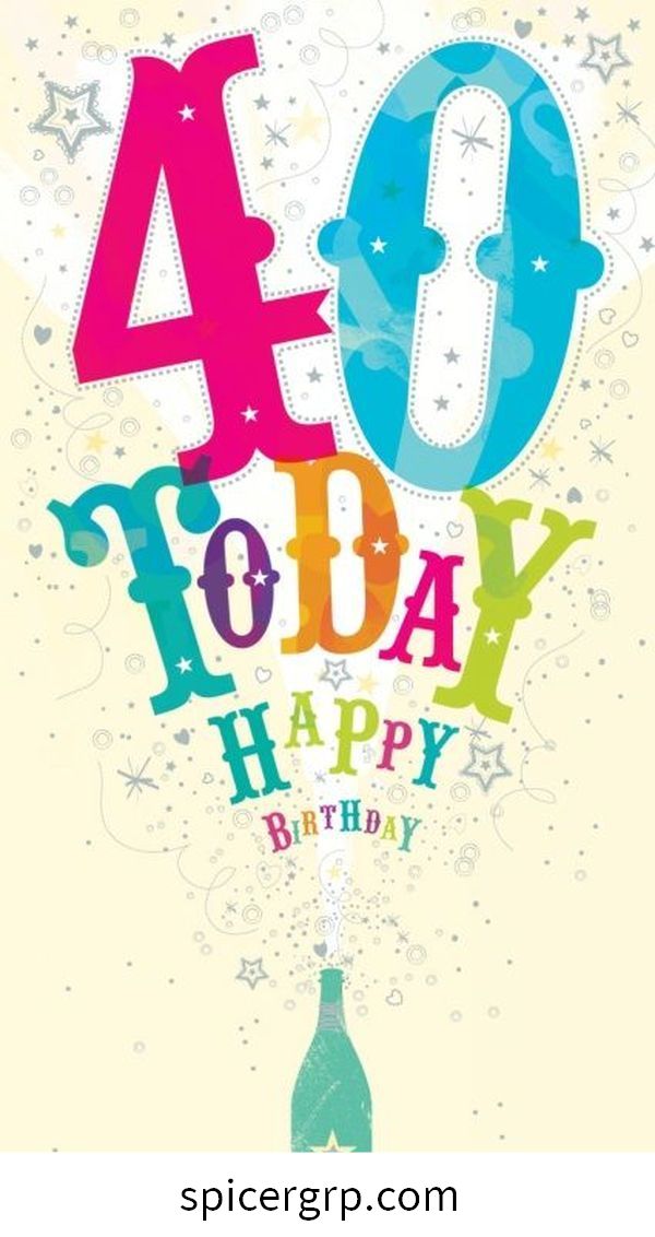 40 oggi buon compleanno