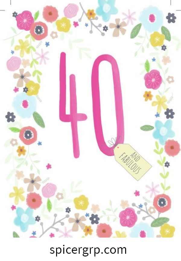 40 اور شاندار پھولوں کا کارڈ