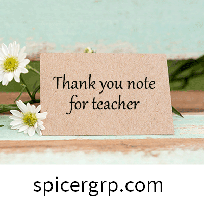 Nota de agradecimiento para el maestro de parte de los padres