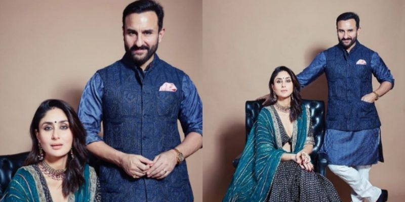 Kareena Kapoor och Saif Ali Khan ser majestätiska ut i utsökta Diwali-dräkter