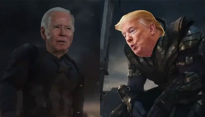 Joe Biden e Donald Trump se enfrentam em um vídeo viral hilário inspirado em 'Endgame'