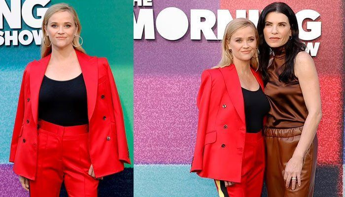 Reese Witherspoon poseerib koos Julianna Marguliesega kuumas punases riietuses