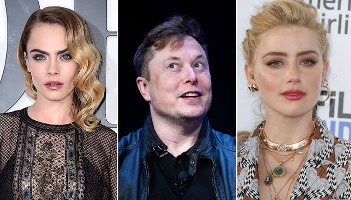 Elon Musk niega 'romance a tres bandas' con Amber Heard y Cara Delevingne