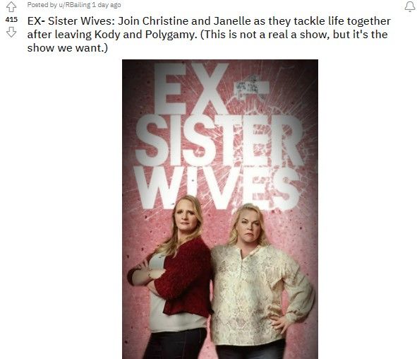Christine in Janelle bosta po ločitvi od Kodyja nastopili v novi oddaji TLC, imenovani bivše sestre žene?