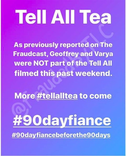 Αρραβωνιαστικός 90 ημερών: Ο Geoffrey και η Varya δεν είναι μέρος του «Tell All», λόγω νομικών προβλημάτων;