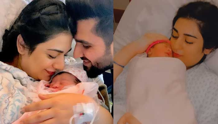 Sarah Khans första video med den nyfödda dottern Alyana får enorm kärlek