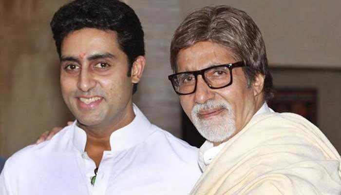 Amitabh Bachchan besøker sønnen Abhishek på sykehus etter skade