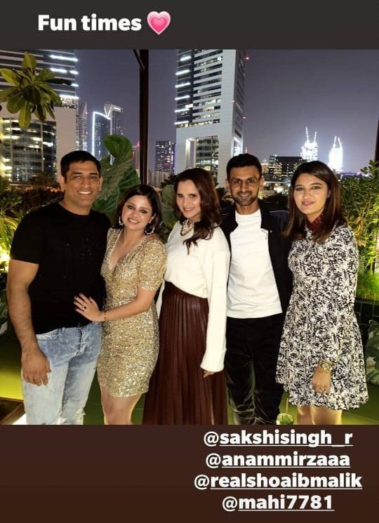 Dhoni celebra el cumpleaños de su esposa con Sania Mirza, Shoaib Malik en Dubai
